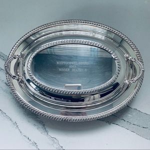 Crescent Silver Co Covered Oval Vegetable Bowl
